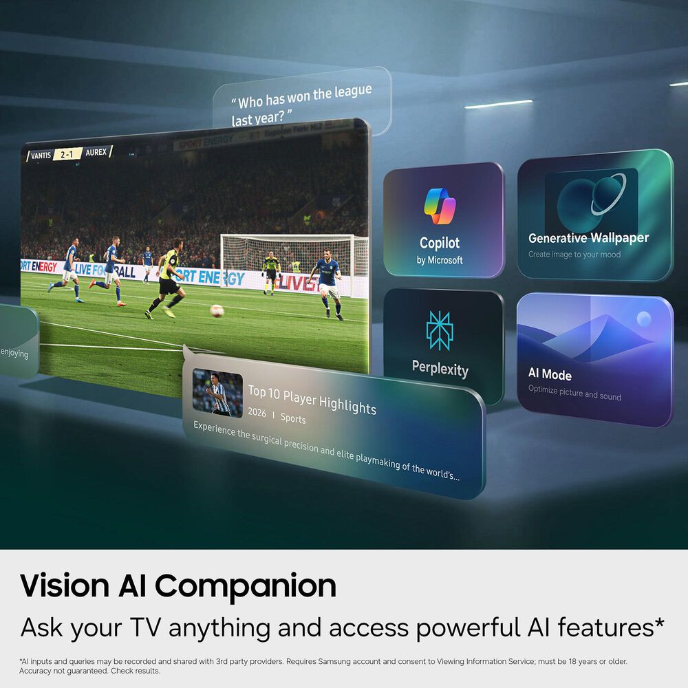 Samsung 85" Class M70H Mini LED 4K UHD Vision AI in Black - Smart TV, , large