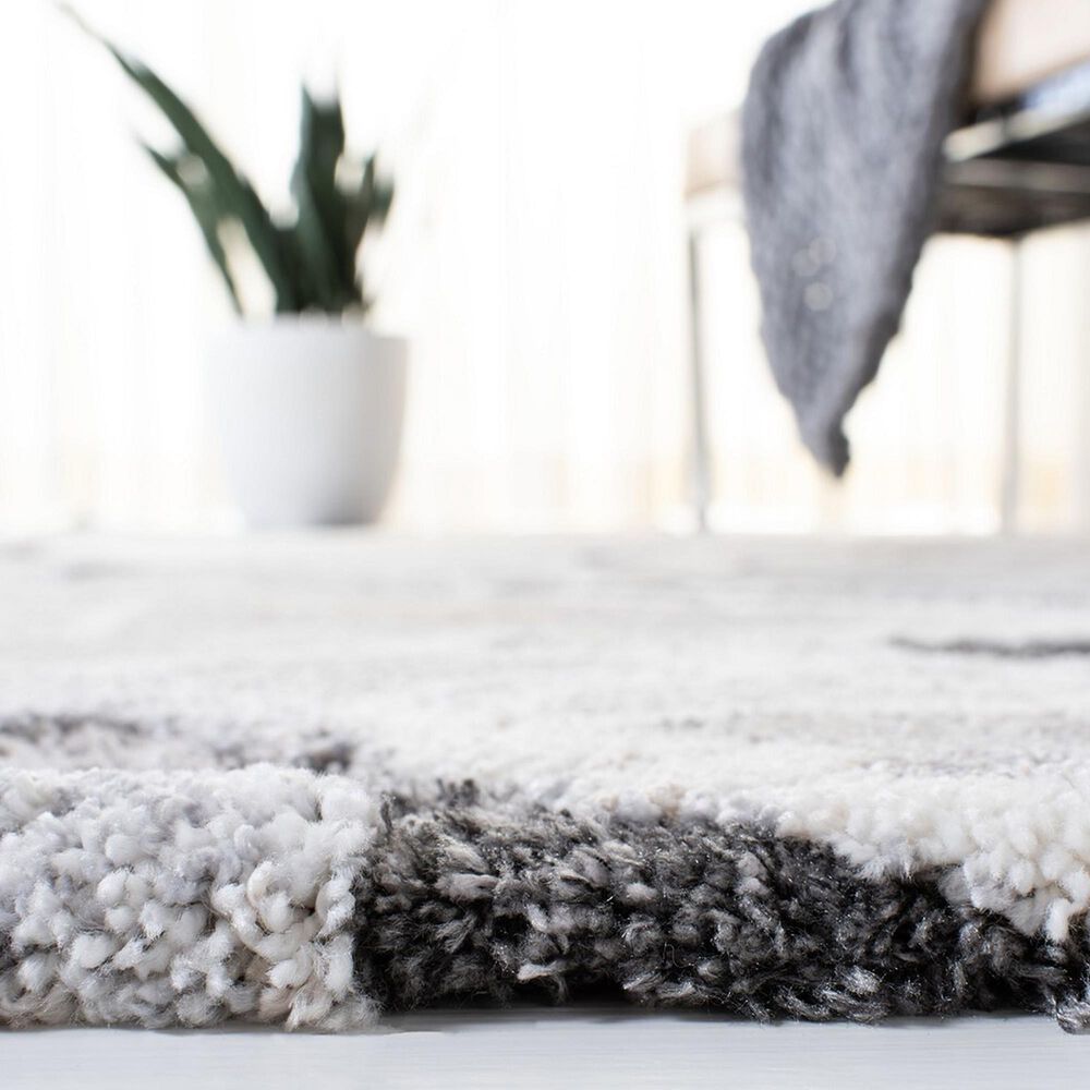 Safavieh Cyrus Shag CYR121G 2&#39;2&quot; x 5&#39; Grey and Beige Runner, , large