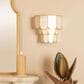 Creative Coop Gatsby 4-Tier Wall Sconce in Natural and Gold, , large