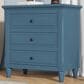 Hearth and Haven 3-Drawer Nightstand with Smooth Gliding Rails in Blue, , large