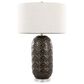 Grandview Gallery Onyx Ceramic Table Lamp in Dark Grey, Brushed Nickel and Clear, , large