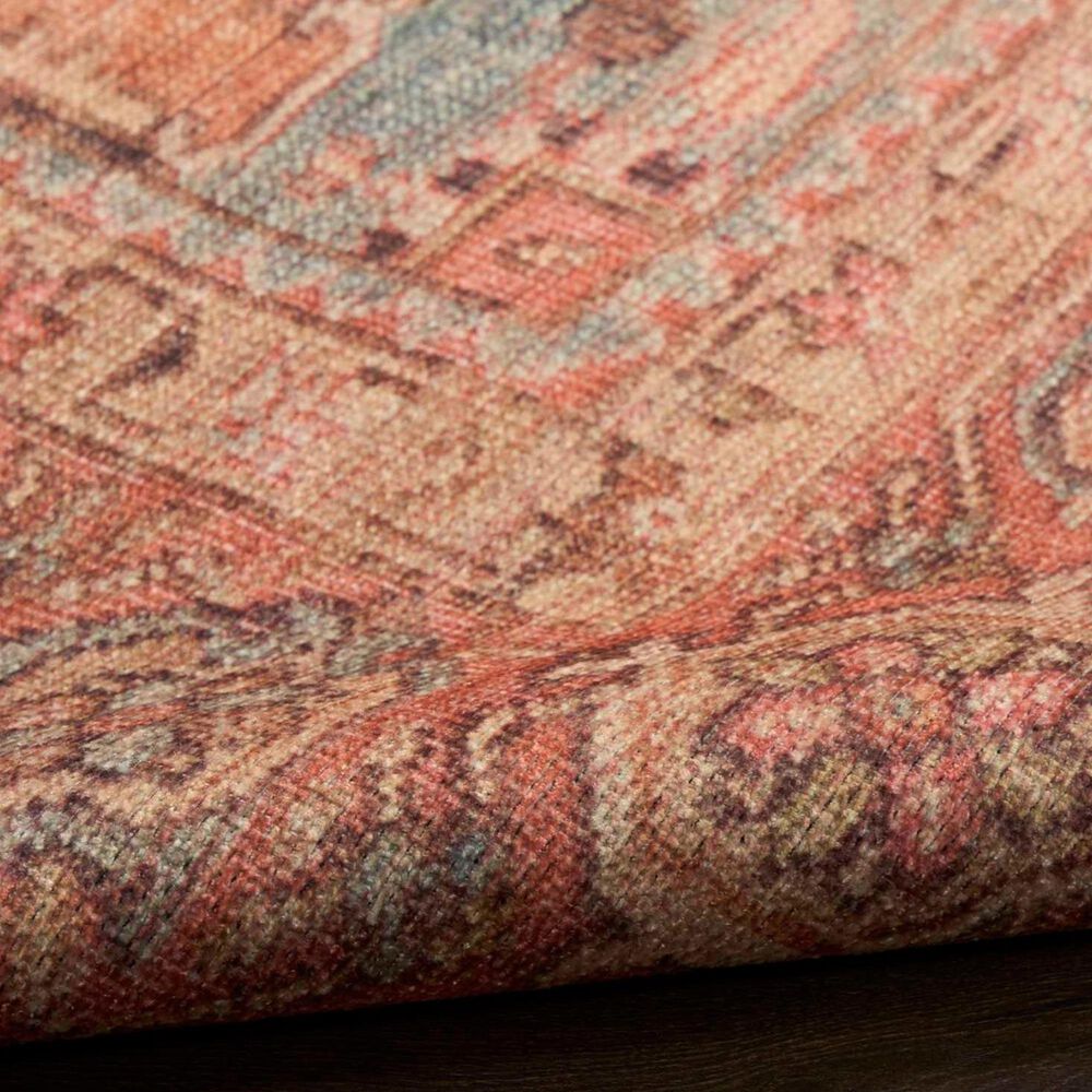 Nourison Vintage Washables Coral and Multicolor 2' x 6' Runner, , large