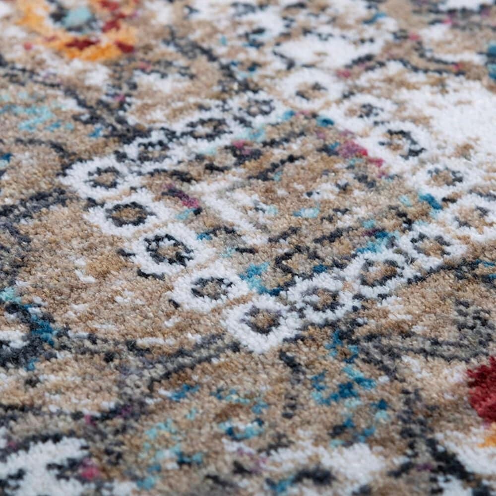 RIZZY Signature 8&#39; x 10&#39; Light Gray and Multicolor Area Rug, , large