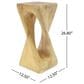 Hearth and Haven Outdoor End Table with Twist Design in Natural, , large