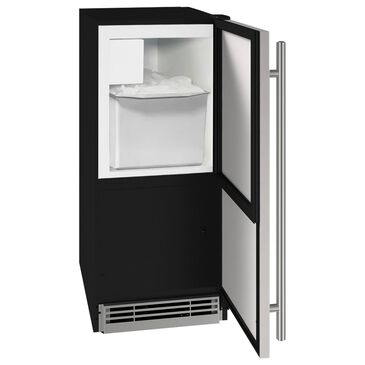 U-Line 15" Crescent Ice Maker in Stainless Steel, , large