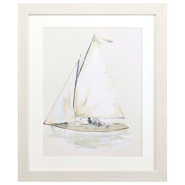 Paragon Quiet Sailboat II 36" x 30" Wall Art in White, , large