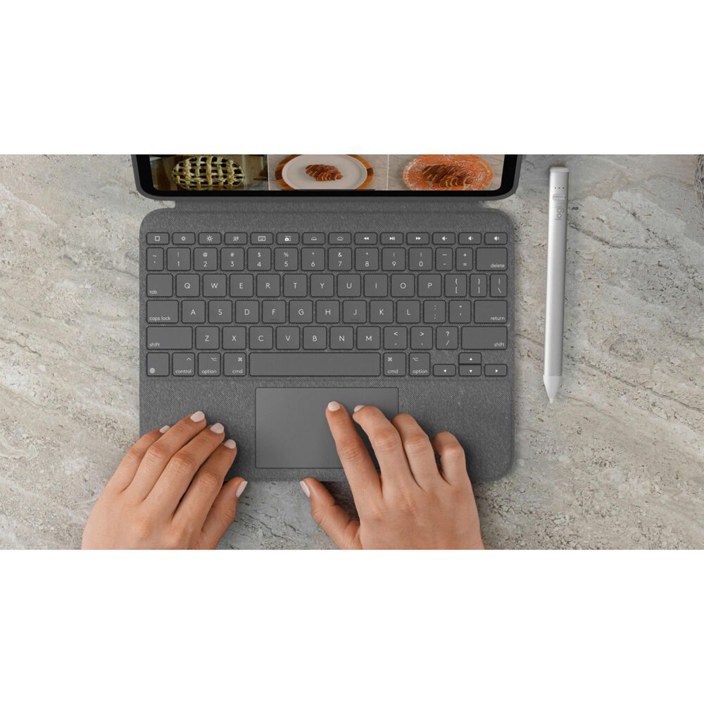 Logitech Combo Touch Keyboard Case for Apple iPad 10th Generation in Oxford Grey, , large
