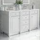 James Martin Bristol 60" Double Bathroom Vanity Cabinet in Bright White, , large