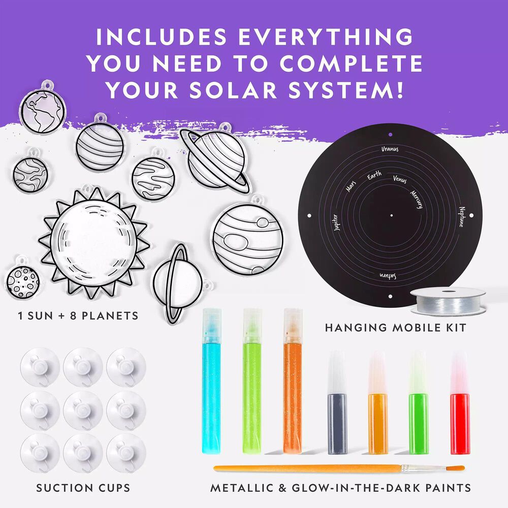 National Geographic Stained Glass Solar System Craft Kit, , large