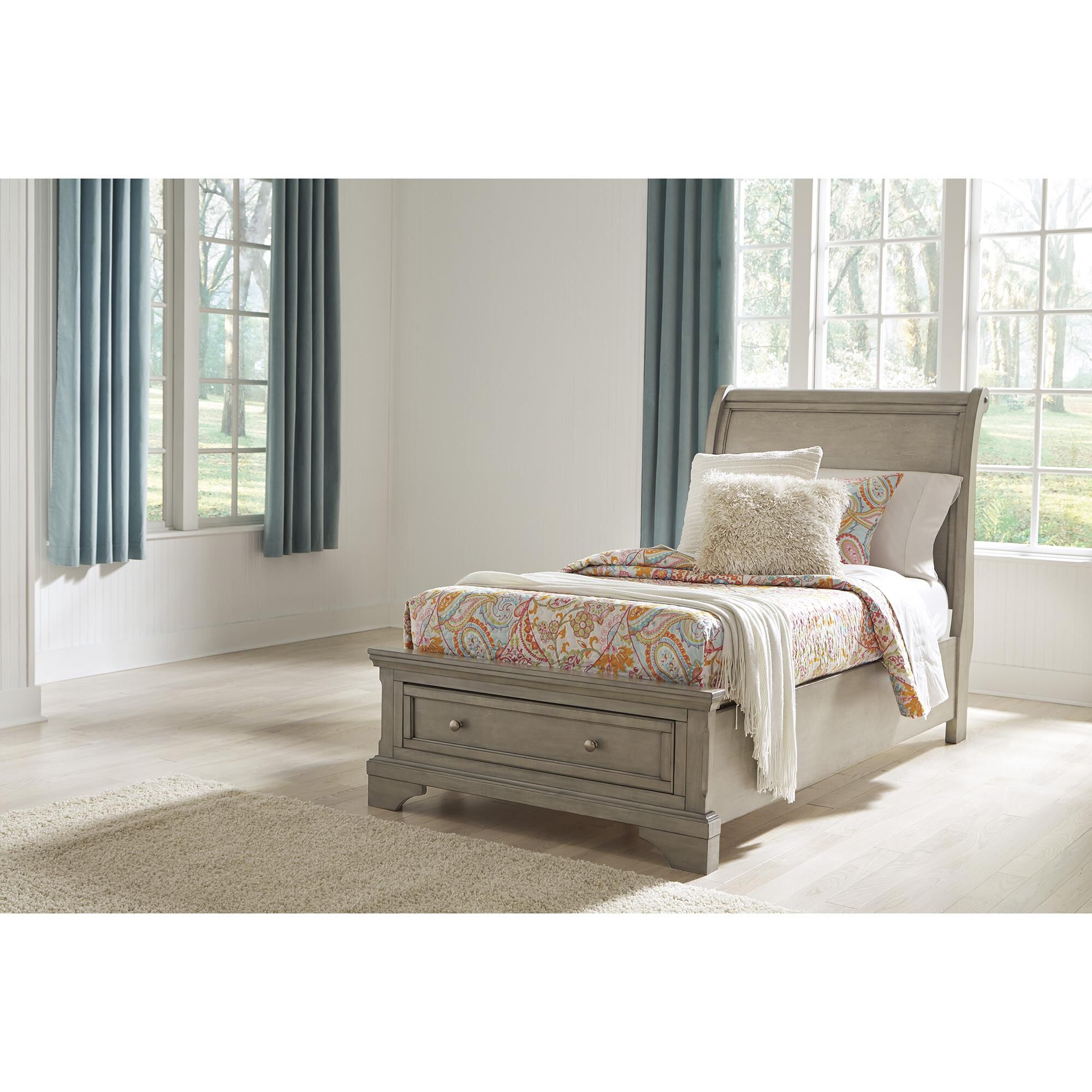 Signature Design by Ashley Lettner Twin Storage Bed in Burnished