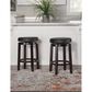 Linden Boulevard Maya Swivel Counter Stool with Black Cushion in Brown, , large