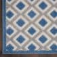 Nourison Aloha ALH26 2"3" x 10" Blue and Grey Indoor/Outdoor Runner, , large