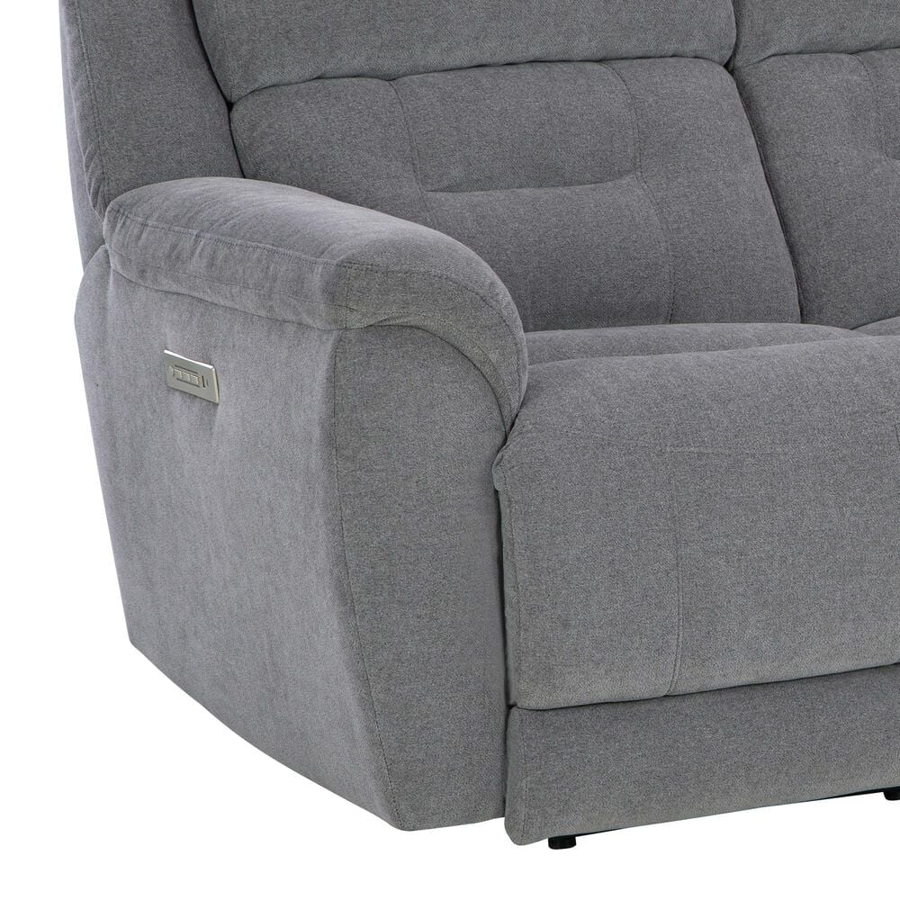 HomeStretch Knockout Power Sofa in Parkway Granite, , large
