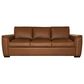 Flexsteel Henry 4-Piece Stationary Leather Living Room Set in Caramel, , large