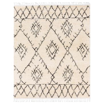 Surya Berber Shag 7"10" x 10"2" Charcoal and Light Beige Area Rug, , large
