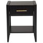 Baxton Studio Primrose 1-Drawer Nightstand in Black, , large