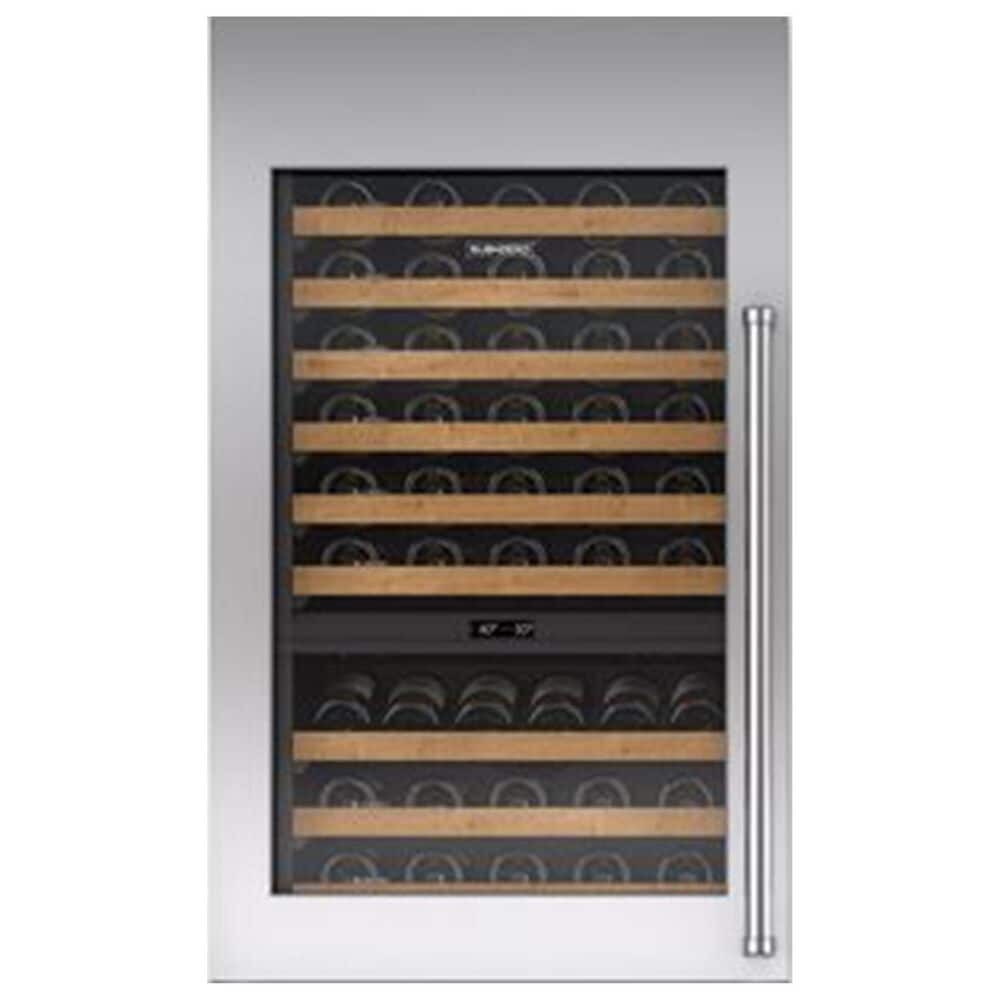 Sub Zero Integrated 30" Tall Wine Storage Door Panel with Pro Handle Left Hinge in Stainless Steel, , large