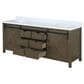 Lexora Home Marsyas 80" Double Bathroom Vanity in Rustic Brown with 2 cm White Cultured Marble Top and Rectangular Sinks, , large