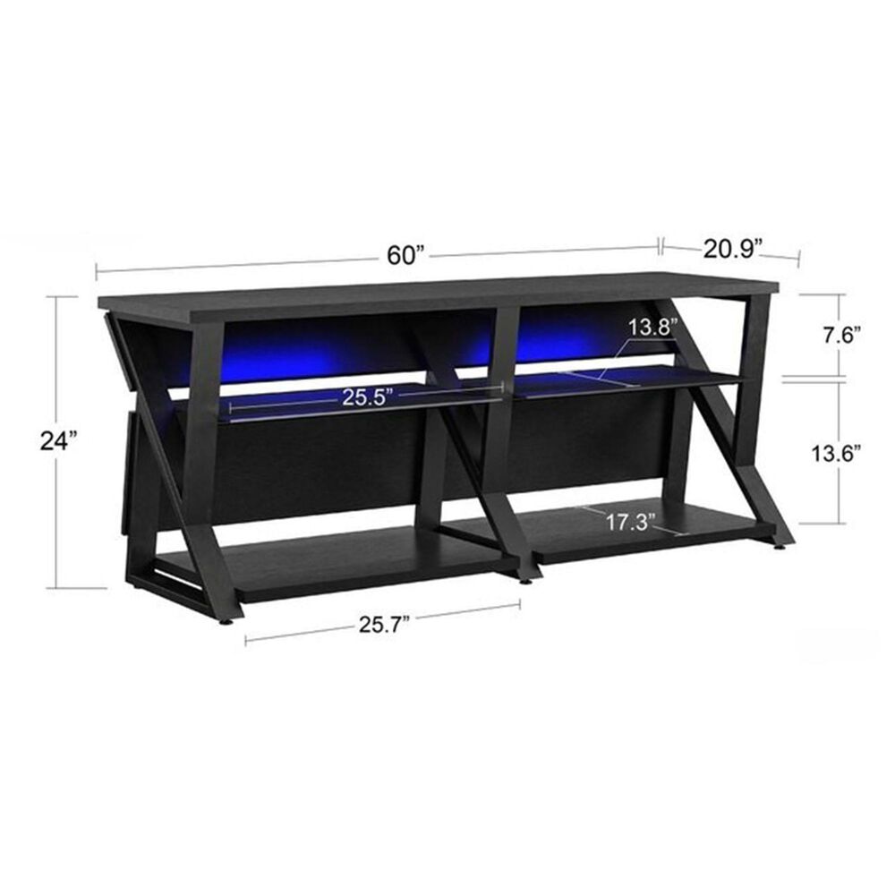 DHP Genesis 60&quot; Gaming TV Stand in Black, , large