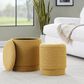 Lumisource Marla 2-Piece Upholstered Ottoman Set in Yellow, , large