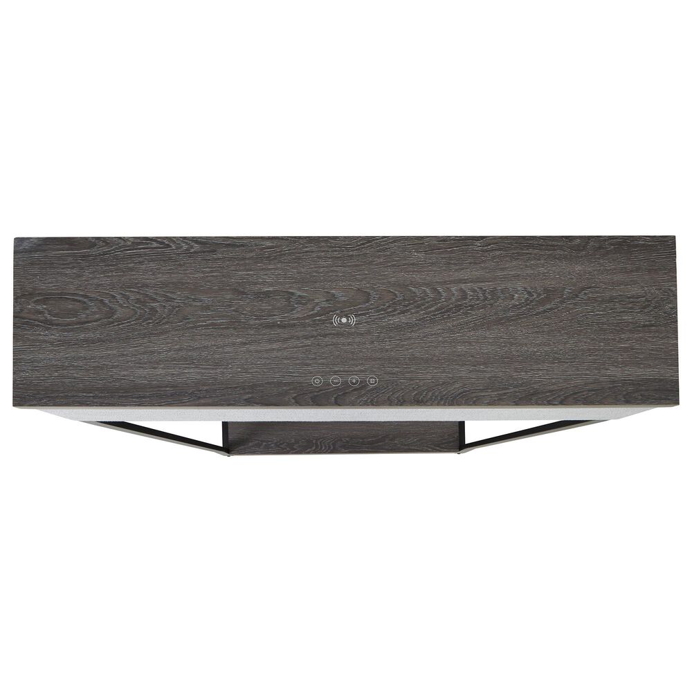 Ashley Sethlen Console Sofa Table with Speaker in Gray and Black, , large