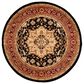 Safavieh Lyndhurst  LNH330  6" Round Black and Red Runner, , large