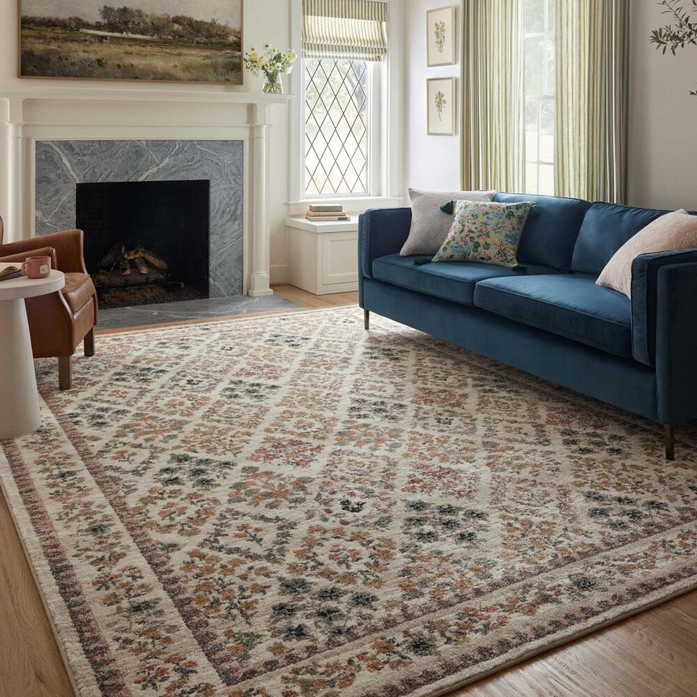 Rifle Paper Co Laurel Parquet 9&#39;2&quot; x 12&#39;2&quot; Cream Area Rug, , large