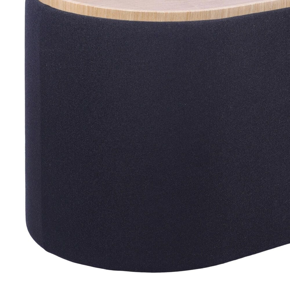 Rta Products Storage Ottoman with Reversible Tray Top in Black, , large