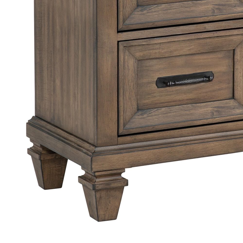 New Heritage Design Mariana 5-Piece King Panel Bedroom Set in Vintage Mocha, , large