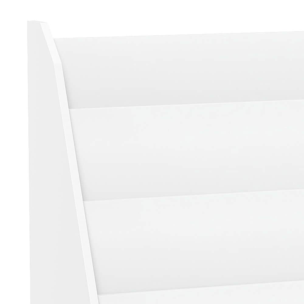 RiverRidge Home 2-Cubby Kid Book Rack with 2-Blue Bin in White, , large