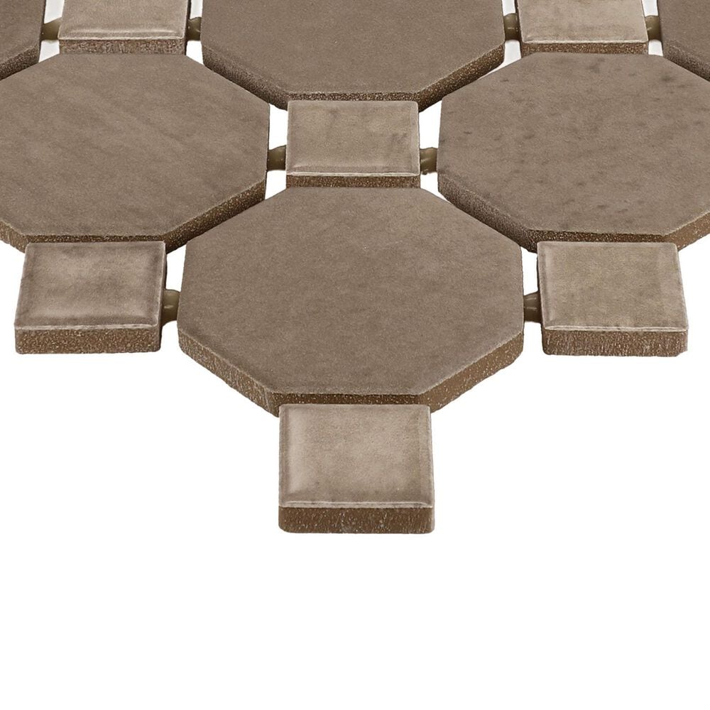 Dal-Tile Relicca Antique 12" x 12" Octagon Dot Ceramic Mosaic Sheet, , large