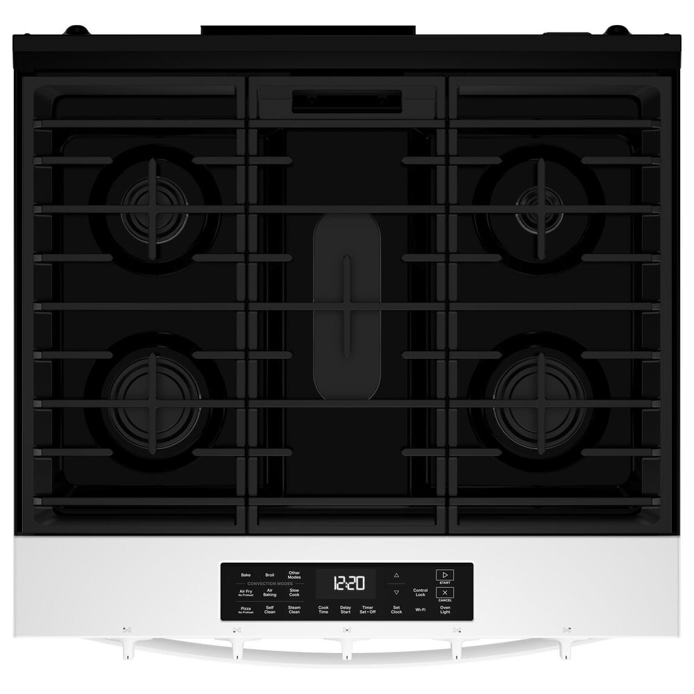 Whirlpool 30" Smart Gas Range with Air Cooking Technology in White, , large