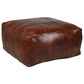 Forma & Co Wellington Leather Pouf in Brown, , large
