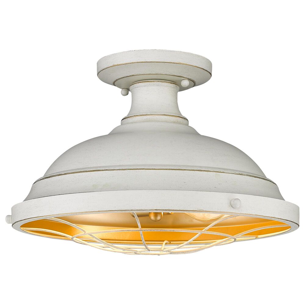 Golden Lighting Bartlett Semi-Flush in French White, , large