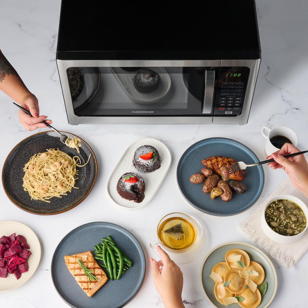 Faberware Professional 1.2 Cu. Ft. Microwave Oven in Stainless Steel, , large