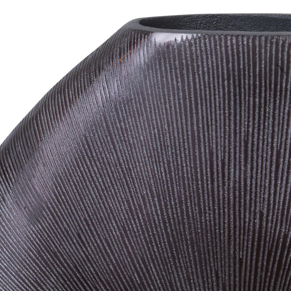 Uttermost Gretchen Vase in Black Nickel, , large