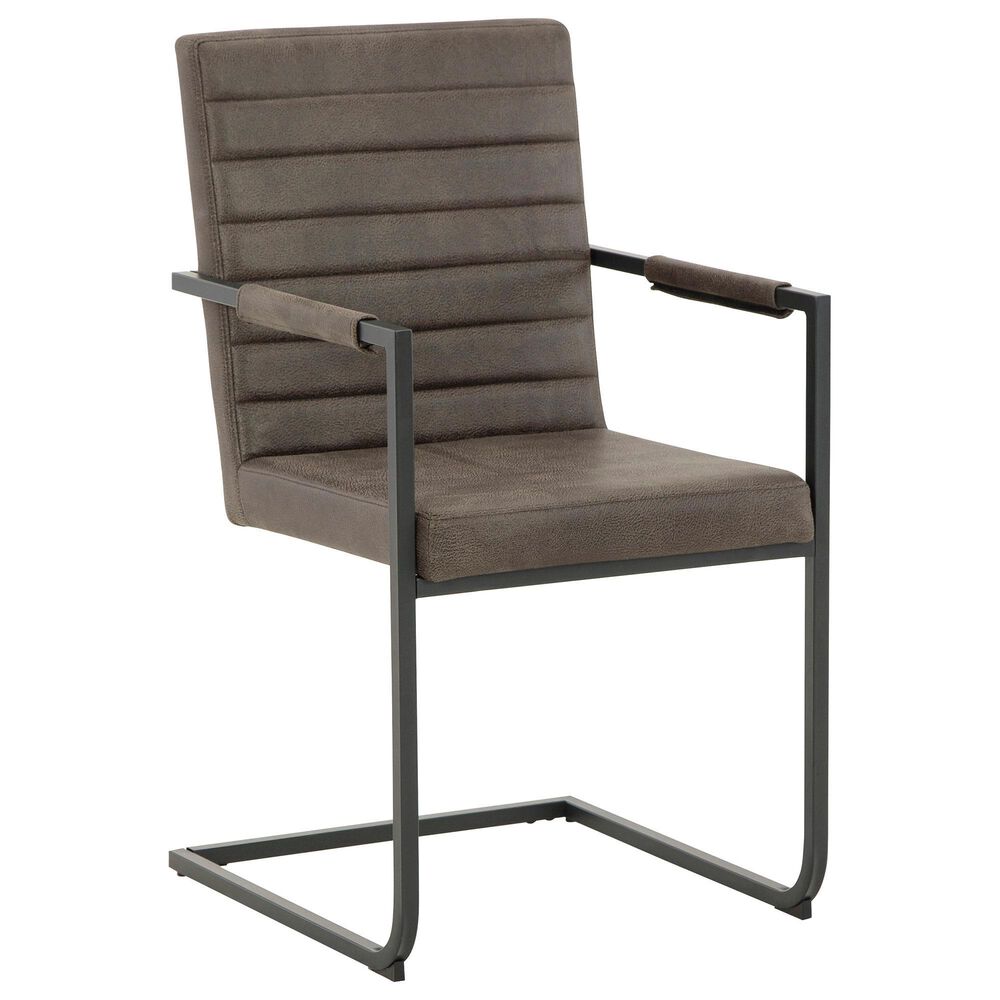 Signature Design by Ashley Strumford Arm Chair with Gray Cushion in Black, , large