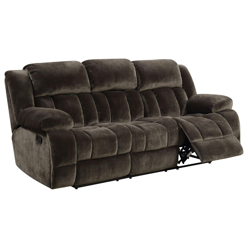 Furniture of America Hoyt 3-Piece Reclining Living Room Set in Brown, , large
