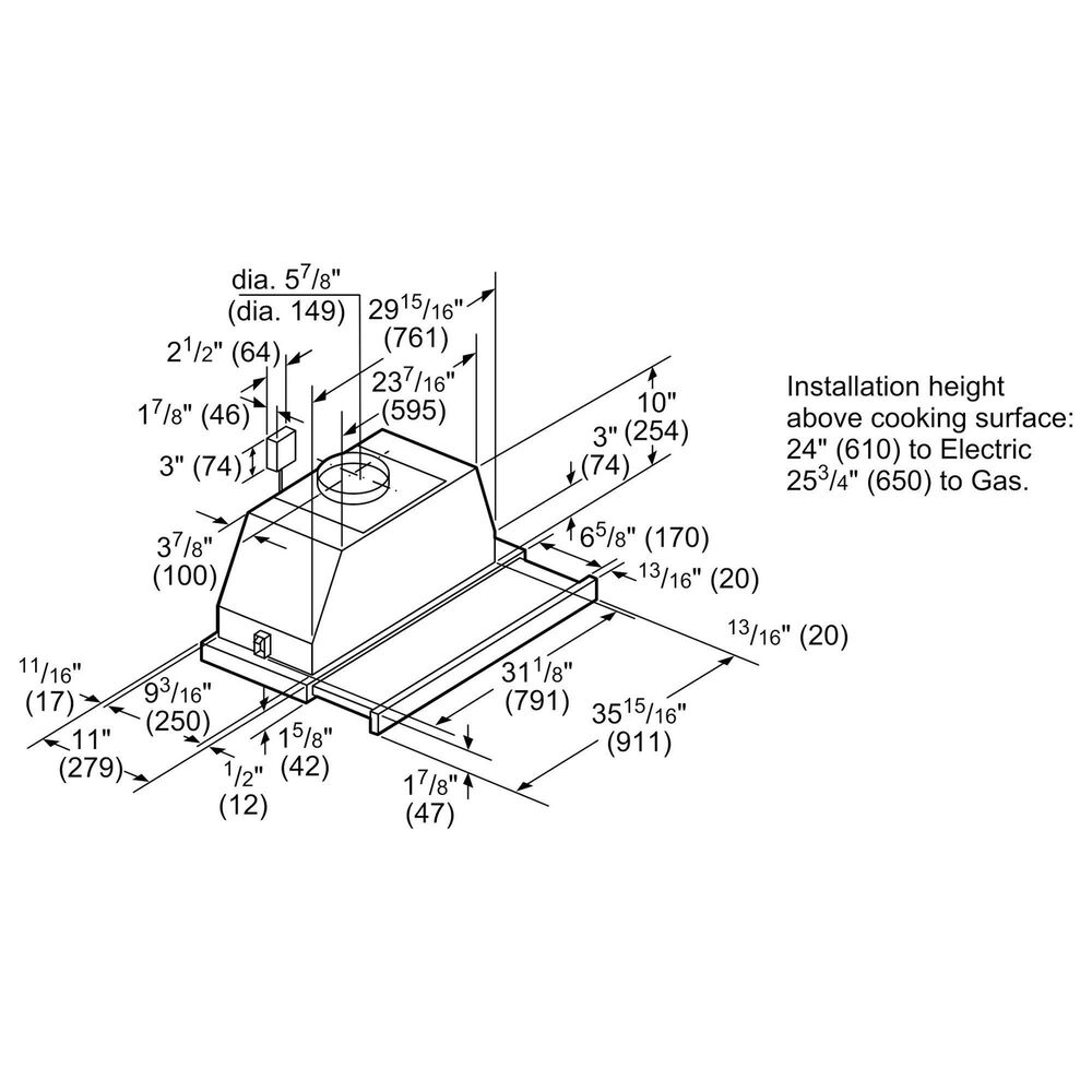 Bosch 36" Under Range Hood in Stainless Steel Shop NFM