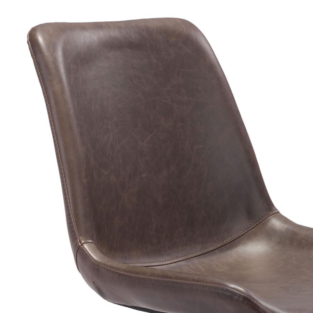 Zuo Modern Byron Office Chair in Brown and Black, , large