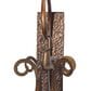 Maple and Jade 25" Single Scroll Indoor/Outdoor Wall Mount Candle Holder in Weathered Bronze and Clear, , large