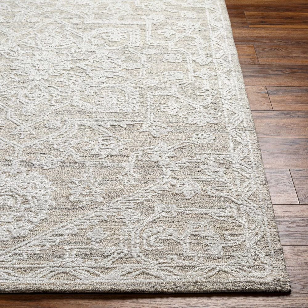 Surya Piazza PZZ-2304 9&#39; x 12&#39; White, Beige, Charcoal, Light Grey Area Rug, , large