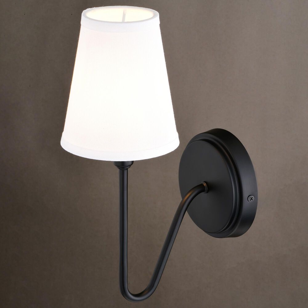 Vaxcel Barir 1-Light Wall Sconce in Matte Black, , large
