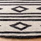 Safavieh Micro-Loop 5" Round Ivory and Charcoal Area Rug, , large