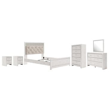 Ashley Altyra 6-Piece Queen Upholstered Bed Set in White, , large