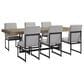 Ashley Tomtyn 7-Piece Dining Set in Light Brown and Gray, , large