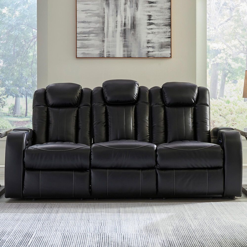 Ashley Caveman Den 2-Piece Power Reclining Living Room Set in Midnight, , large