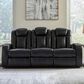 Ashley Caveman Den 2-Piece Power Reclining Living Room Set in Midnight, , large