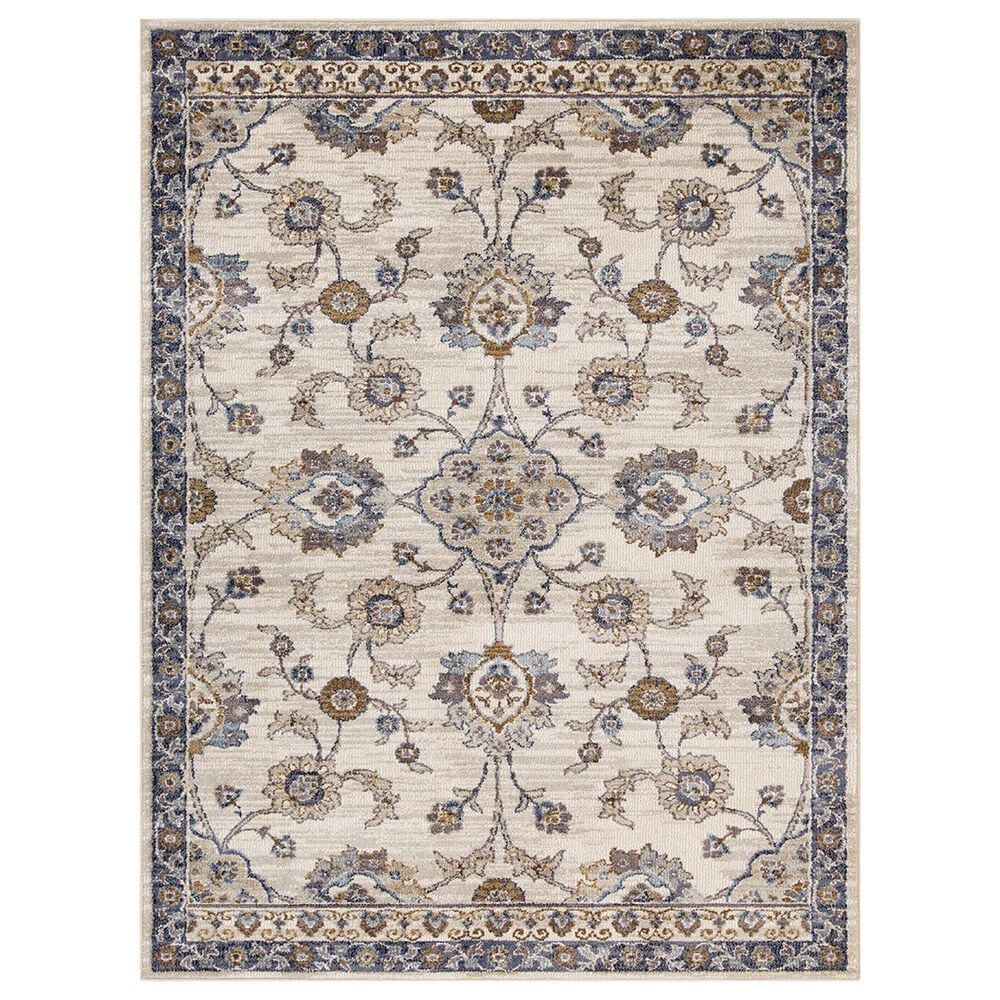 Amer Rugs Jordan 2"7" x 10" Ivory and Charcoal Runner, , large