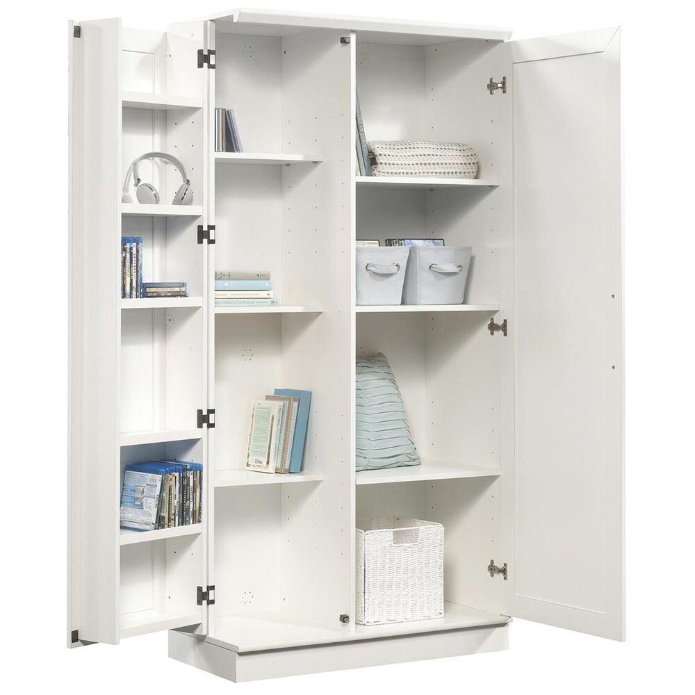 Sauder Homeplus Storage Cabinet in Soft White | Nebraska Furniture Mart